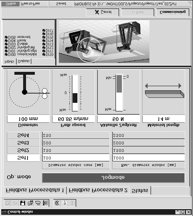 Trinnvis modus I. Trinnvis modus DIØ (PA:8) = "" og DI (PA:9) = "" DIØ = "" = høyrevikling (CW) og DIØ = "" = venstrevikling (CCW).