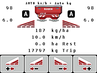 5 Sprededrift med operatørpanelet QUANTRON-A 5.8 GPS Control Operatørpanelet QUANTRON-A kan kombineres med en GPS-kompatibel enhet. Data utveksles mellom de to enhetene for å automatisere koblingen.