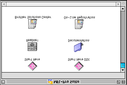 Trinn 2 For brukere av nettverksgrensesnittkabel For brukere av Mac OS 8.6 til 9.2 Påse at du har fulgt alle instruksjonene i trinn 1 under "Sette opp maskinen" på sider 4-11.