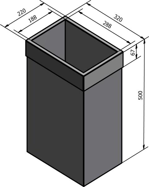 to beholdere) 32050 Veggbrakett fleksibel for alle størrelser, kort og langside.