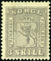 2 skill i fargefrisk horisontalt par på brevomslag, stemplet «Tjømø» 26.2.1868".