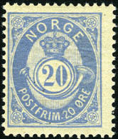 20 øre 20 mm variant «Utagget» på rekommandert konvolutt, stemplet 10.000,- «Christiania 15.7.93».