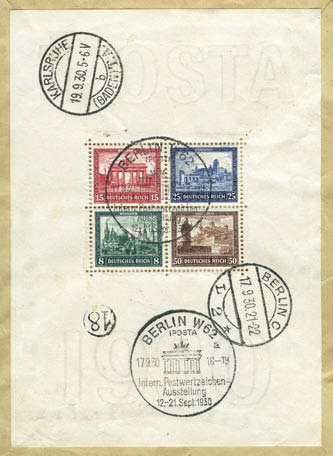 mail cover to Baden, cancelled "Berlin 17.9.