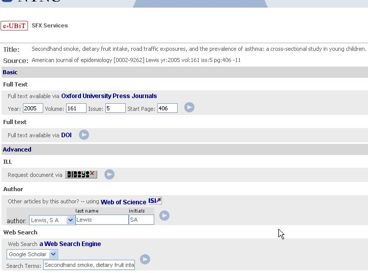 videresøk på forfatteren i ISI Web of Science (kun for NTNU).