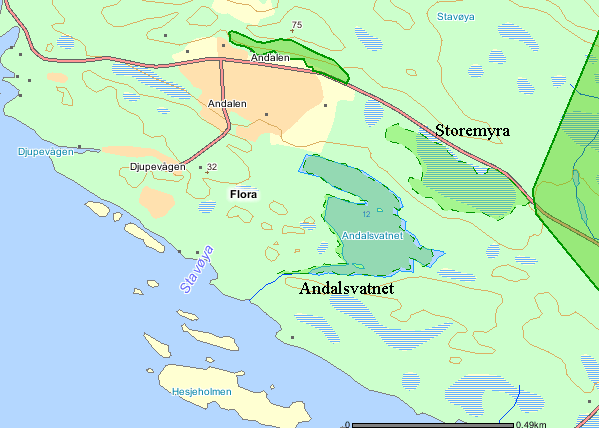 76 Andalsvatnet UTM: EUREF89 32VKP, Ø: 9180, N: 3143 Naturtype: Rik kulturlandskapssjø E08 Utforming: Næringsrik utforming E0801 Verdi: Lokalt viktig C Trusler: Forurensing & Feltsjekk: 24.09.