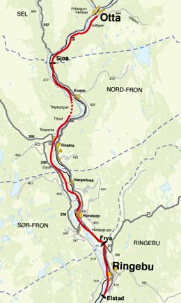 NY E6 I NORD-FRON KOMMUNE 6 1. INNLEDNING 1.1 Kort om ny E6 i Gudbrandsdalen 1 Vegvesenet har definert et prosjekt på strekningen Biri-Otta.