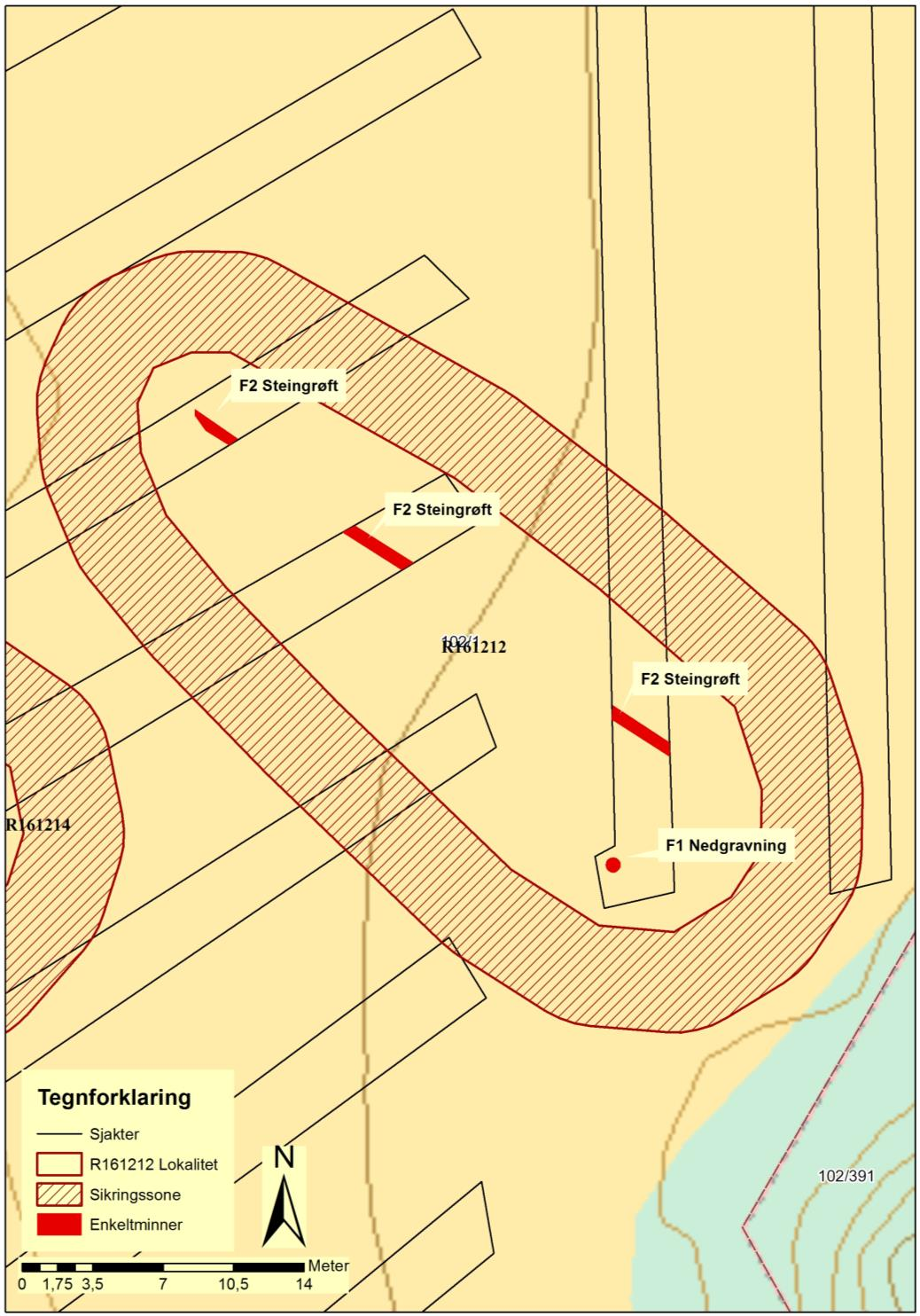 R161212 Bosetningsspor og dyrkningsspor fra folkevandringstid og tidlig middelalder, gbnr 102/1