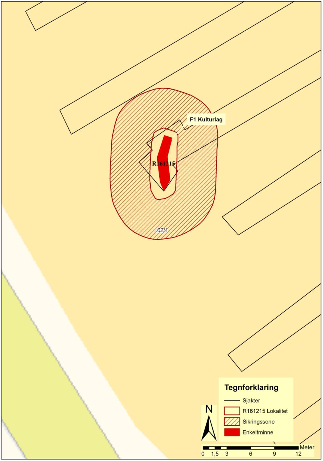 R161215 Bosetningsspor fra folkevandringstid/merovingertid, gbnr 102/1