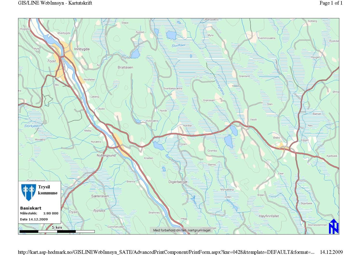 Områdereguleringsplan for Østby, Trysil kommune.