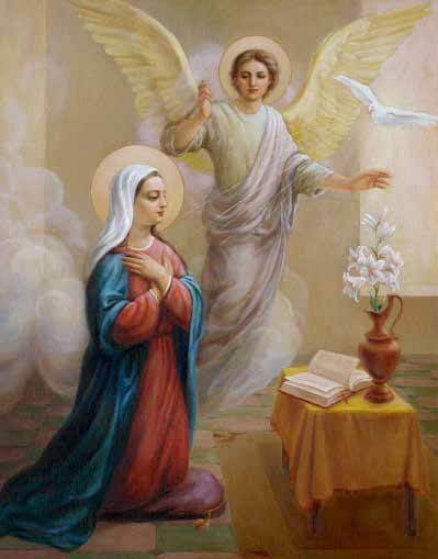 Budskap fra Himmelen! Budskapet kom fra himmelen til den unge jenta i Nasaret, Maria, sendt fra Gud den allmektige til vår jord, med engelen Gabriel.