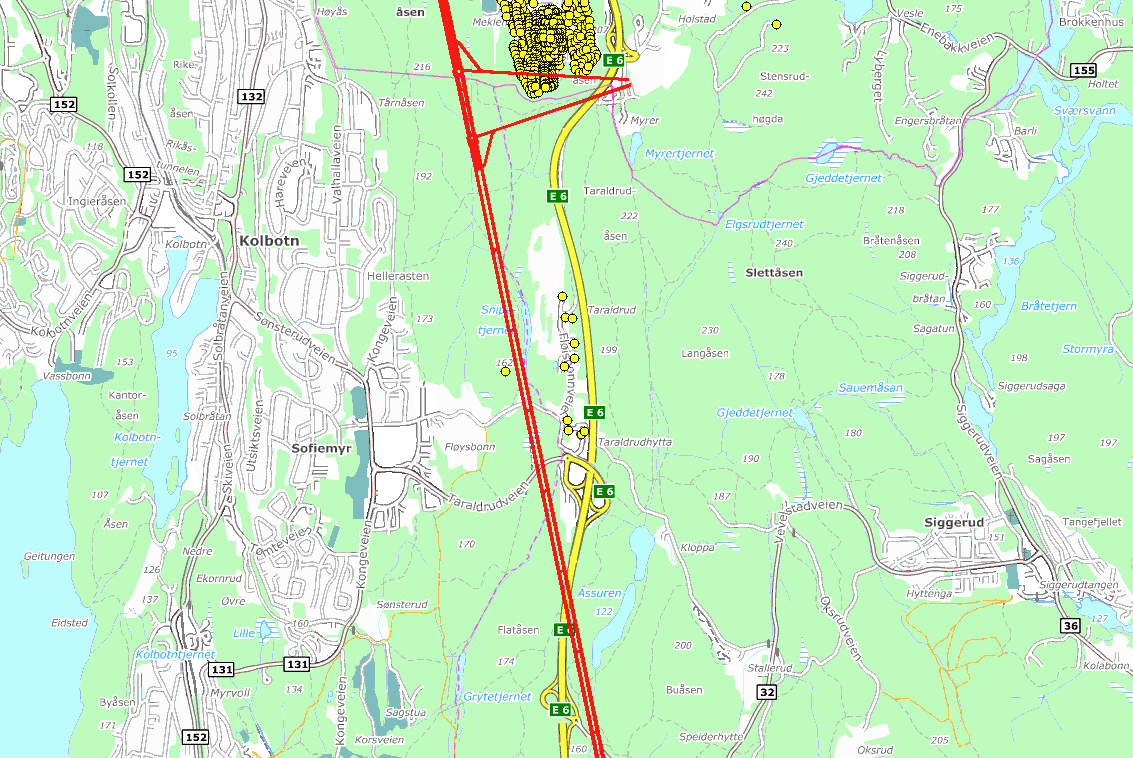 Reguleringsplanen for E6 og turveger, parsell Assuren Oslo grense Trafikkarealene og deler av deponiet ligger innenfor reguleringsplanen for E6 og turveger, parsell Assuren Oslo grense, vedtatt 30.01.