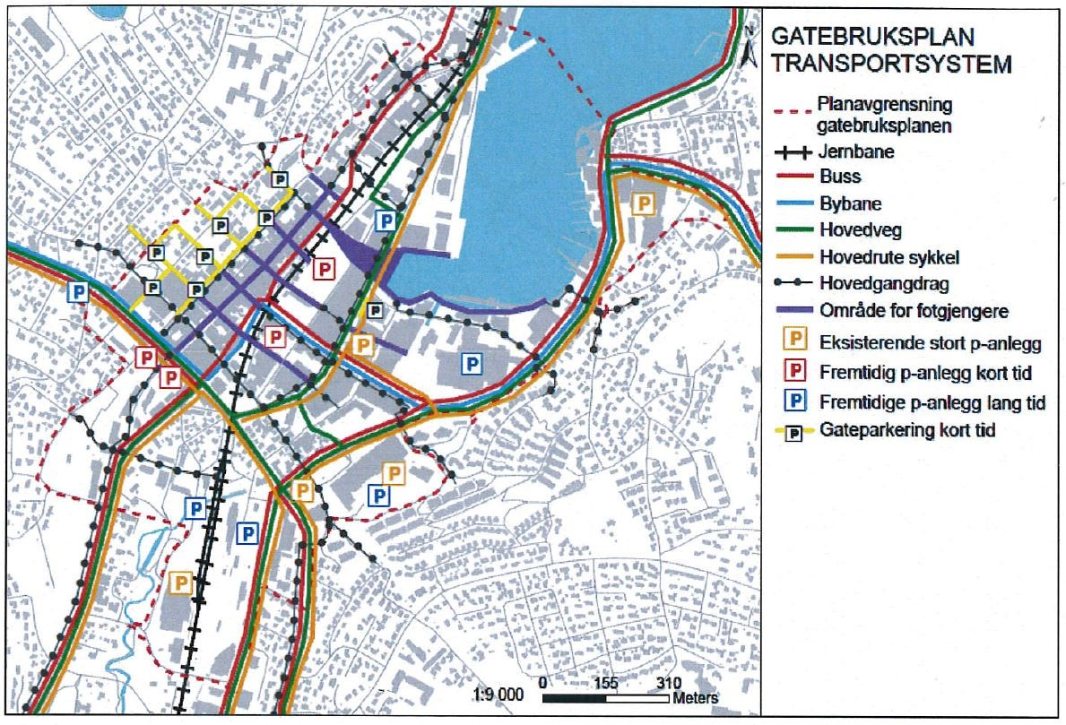 7 Gatebruksplan for Sandnes sentrum 2011-2025 3.3. Brukrysning over fv.