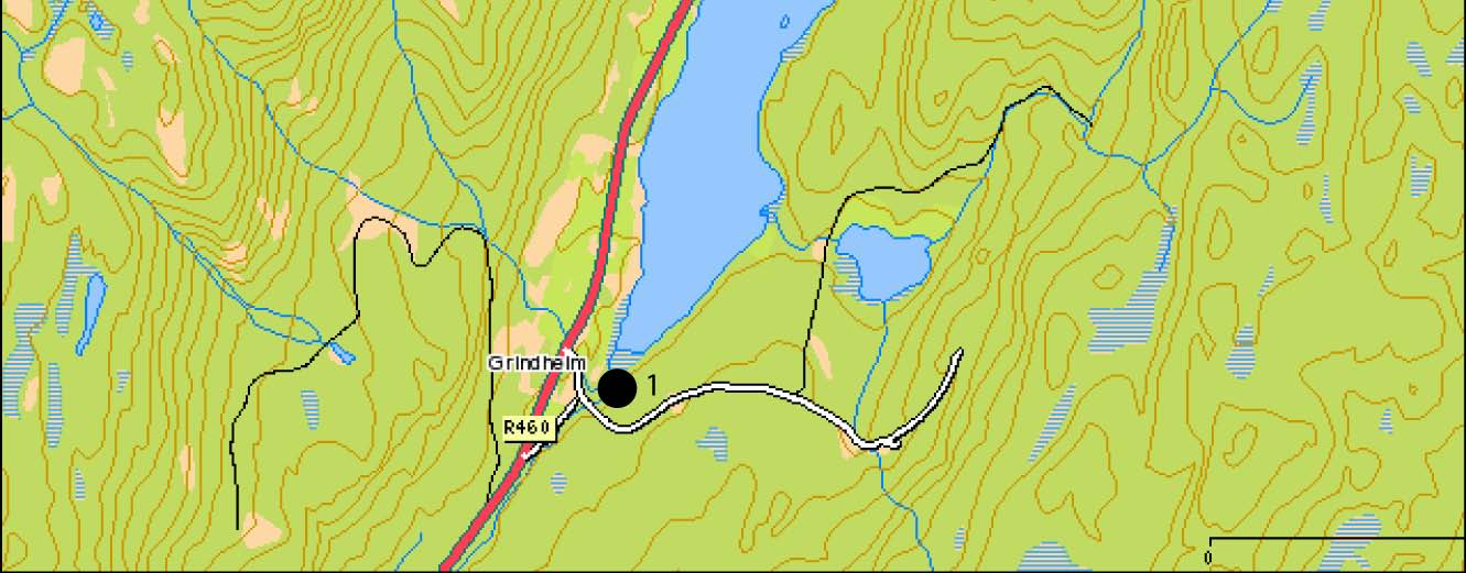 i øvre delen av Audnavassdraget. Innsjøen har ei langstrakt utforming og har eit areal på,47 km 2 (Tabell 1).