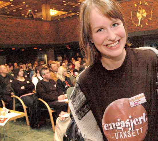 Helga Rongstad, leder i Nord-Trøndelag Barne- og ungdomsråd var ansvarlig for å gjennomføre tematingene i fylkestinget. politikere satte av en hel dag til å få innsikt i klimautfordringen.