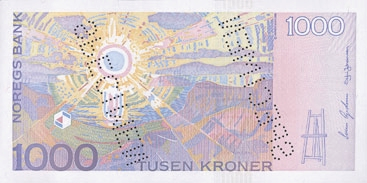 Ny 1-kroneseddel Norges Bank gav 19 juni ut en ny 1-kroneseddel, som siste seddel i den nye seddelrekken Den første, 2-kronen, kom i 1994, 5- og 1-kronene i 1997 og 5 kronen ble utgitt i 1999