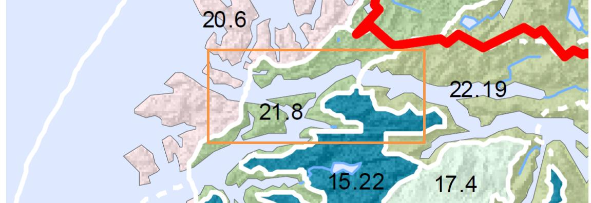 2 Landskap Tiltaksområdet har et svært innholdsrikt og variert kystlandskap og strekker seg fra kyst til fjell i naturskjønne omgivelser, innom tre ulike landskapsregioner, se Figur