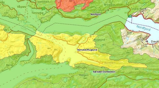 22 omfatter Lågfjellet i Sør-Norge, underregion Norddalsfjella. 21.8 omfatter Ytre fjordbygder på Vestlandet, underregion Hornelen. 20.