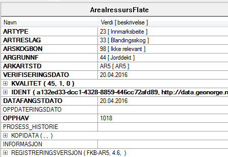 7.3. Opphav Når kommunen endrer eller lager nye AR5grenser og AR5flater, skal objektene kodes med Opphav er lik kommunenummer.