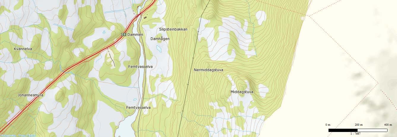 1 Oversiktskart E6 Femtvasslia - Kråkmo Statens