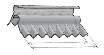 170 mm. B 75 mm. C 30 mm. Vinkelmøne med ventilasjonselement h 2 276 / 236 mm.