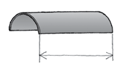 4 D 520 mm. 600 mm. Møne B D: Avstanden mellom de to øverste lektene ved møne.