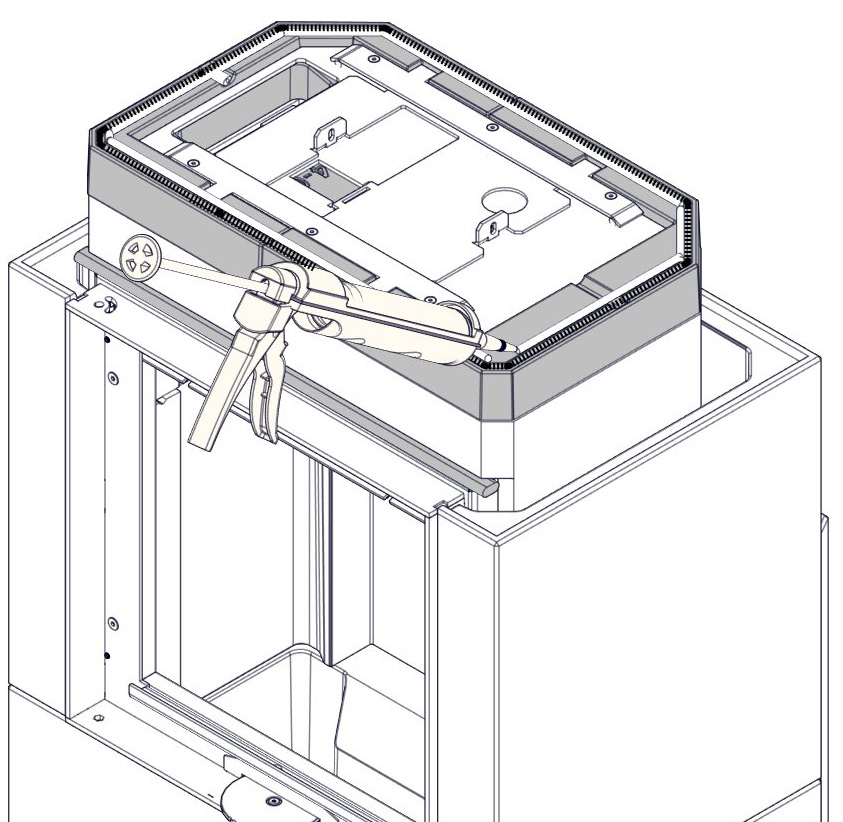 G 19 Påfør akryl som vist. Apply acryl as illustrated. Lisää akryylia kuvan mukaan.