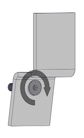 G 21 3 mm Juster rammen med å skru fast alle ramme holderene - bruk en 3mm umbrako nøkkel. Avstand til betong sidene skal være lik se tegning.