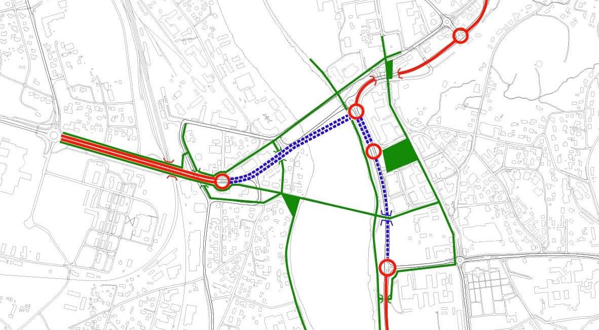 3 Utforming av kryssingspunkt for fotgjengere og syklister De viktige fotgjenger- og sykkelforbindelsene danner grunnlaget for lokalisering av kryssingspunkt med det overordnede vegnettet.