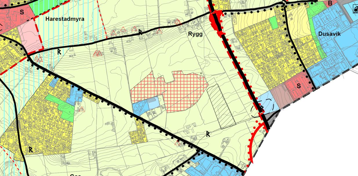 9 En stor del av planområdet omfatter Ryggmyra som er en av Nord-Jærens største intakte kystmyrer. Den vestre delen av myra er sterkt drenert og tilvokst.