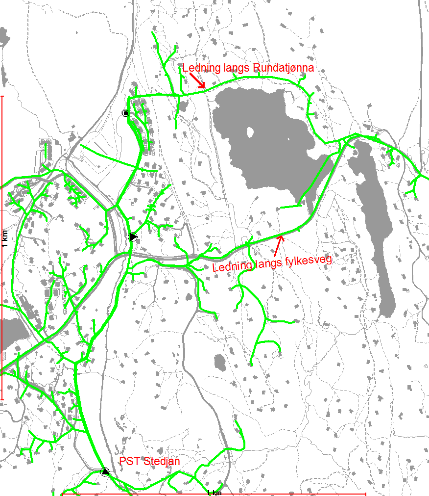 Årsrapport 213 3.2 TILTAK PÅ NETTET Kumringene på en del av kummene på Kvitefossmyra og langs Rundatjønna ble det skiftet ut for å minke innlekk av overvann.