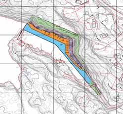 Vidare er det i forslaget regulert til kaiområde, køyreveg og parkering langs strandlina.