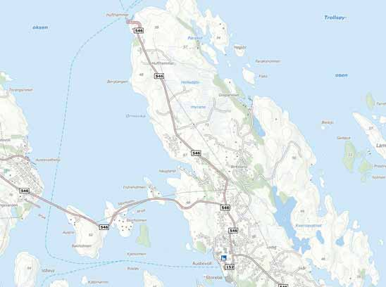 6. SKILDRING AV PLANOMRÅDET 6.1 LOKALISERING OG AVGRENSING Planområdet ligg i Hauglandsvågen og er på om lag 15 daa. Hauglandsvågen er ei lun hamn med varierande djupne.