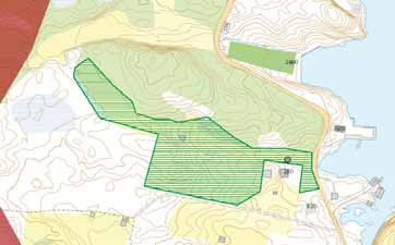 Utklipp frå naturbase.no I naturbase.no er det registrert naturbeite like sør for planområdet. Før planforslaget skal ut på 1.