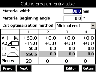 Når du lager et nytt program, vil et dialogvindu komme frem på displayet å informere deg om eventuelle ulagrede data endringer i det forrige programmet slik at du har mulighet til å lagre disse for