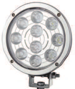 00 LED fjernlys fra Sirius i aluminiumshus, krom front. 9-33V, E-merket. IP 68. ref. 12,5 (lux). Diameter:128mm, dybde 80mm. Rustfri brakett.