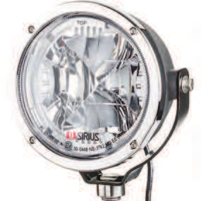 Diameter:128mm, dybde 80mm. Rustfri brakett. Fjernlykt Sirius LED LYS 3742CDV LED FJERNLYS 7 DV 4X10W ECE 1 3040.