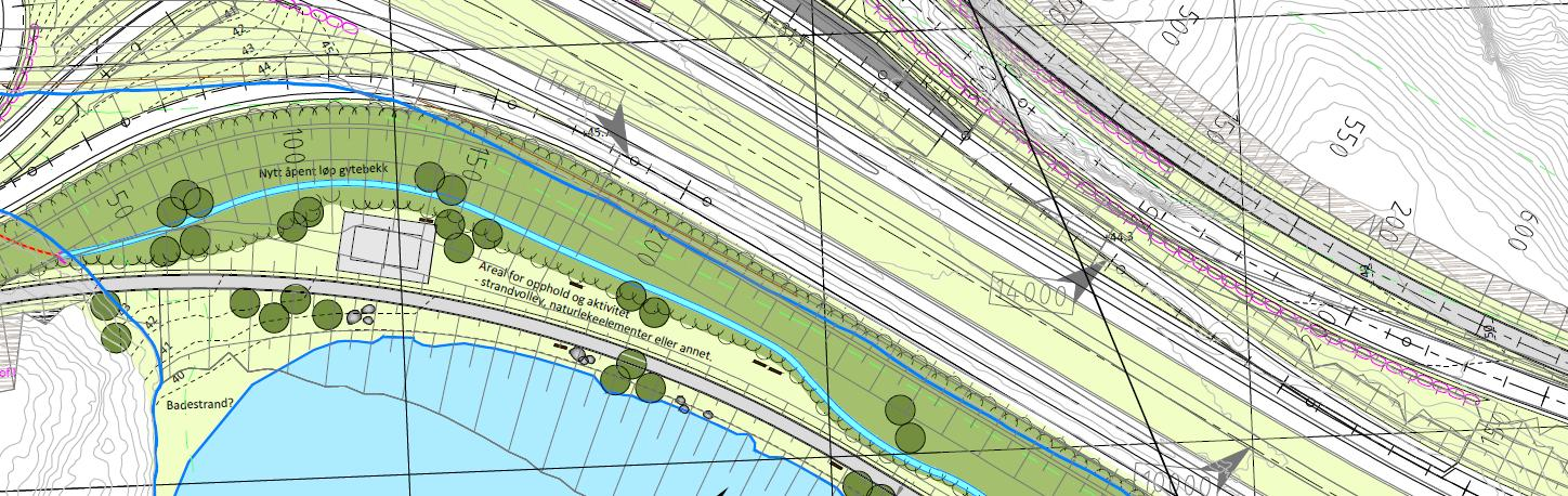 11 Figur 15: Utløp fra Ørjabekken i Storavatnet De siste 150 meter av