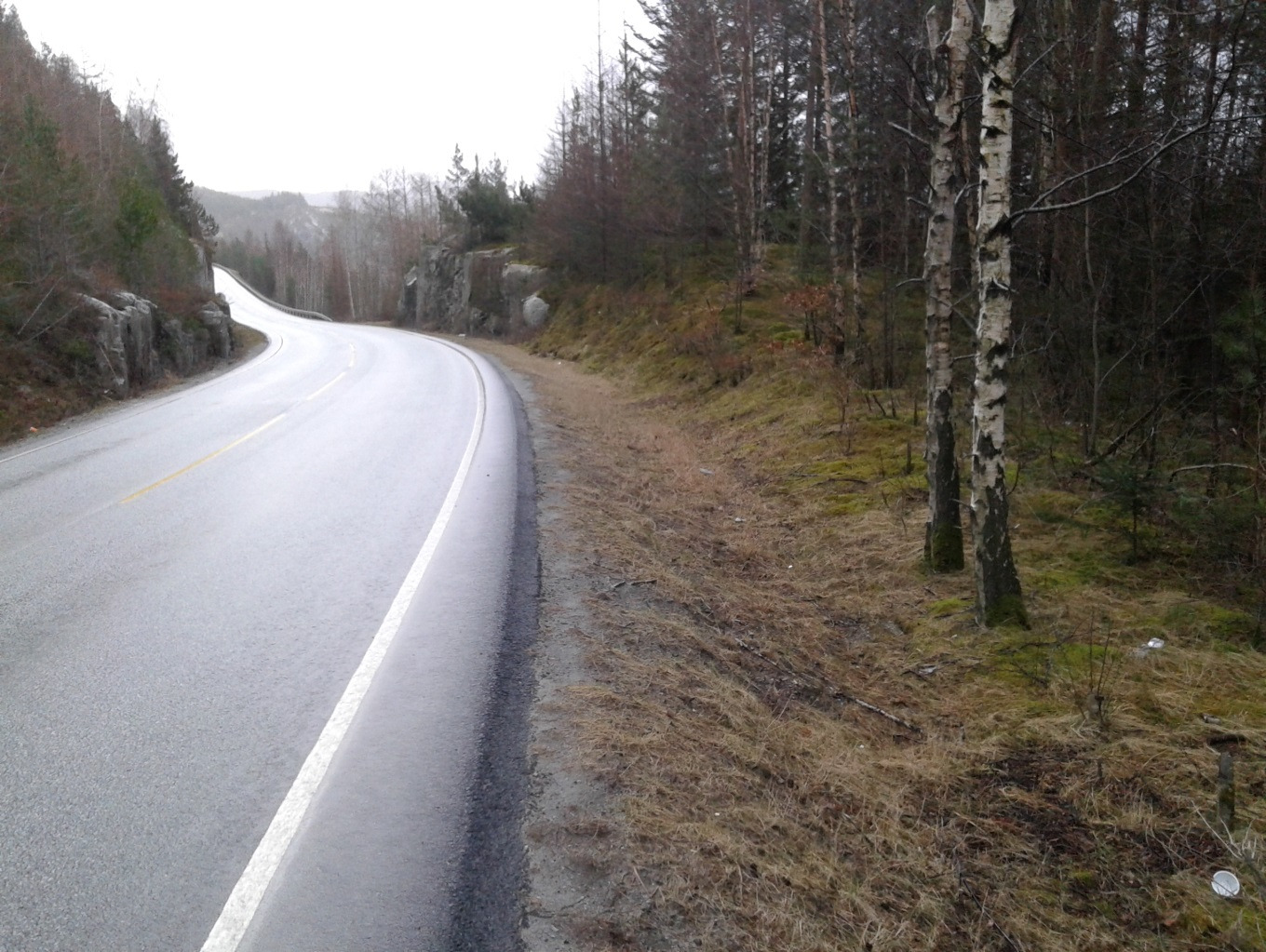 2 Topografi og grunnforhold Planområdet ligger på mellom kote ca. 15 til 30. Mot veien i nordøst ligger det en opp mot 6 m høy skjæring/løsmassevoll. Denne vises på foto 1 og 2.