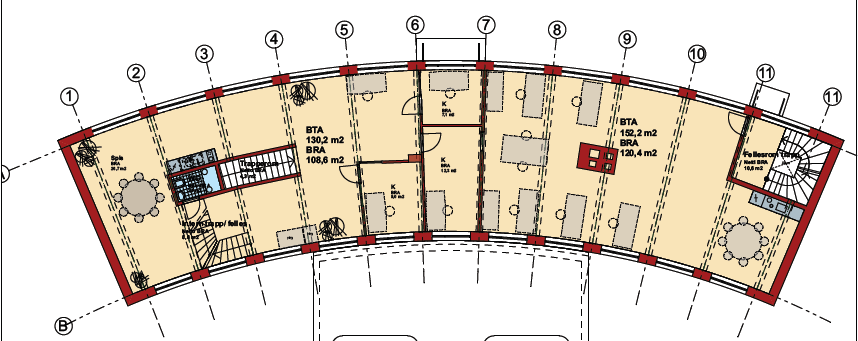 2.etasjeplan for eksisterende byggverk 2.