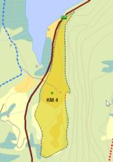 5.4.4 KM 4 Langeland (gnr 109/1) Kulturmiljø knytt til jordbruksverksemd Langeland vart nemnd i 1615 som støl for gardane nede i Skilbreidalen.