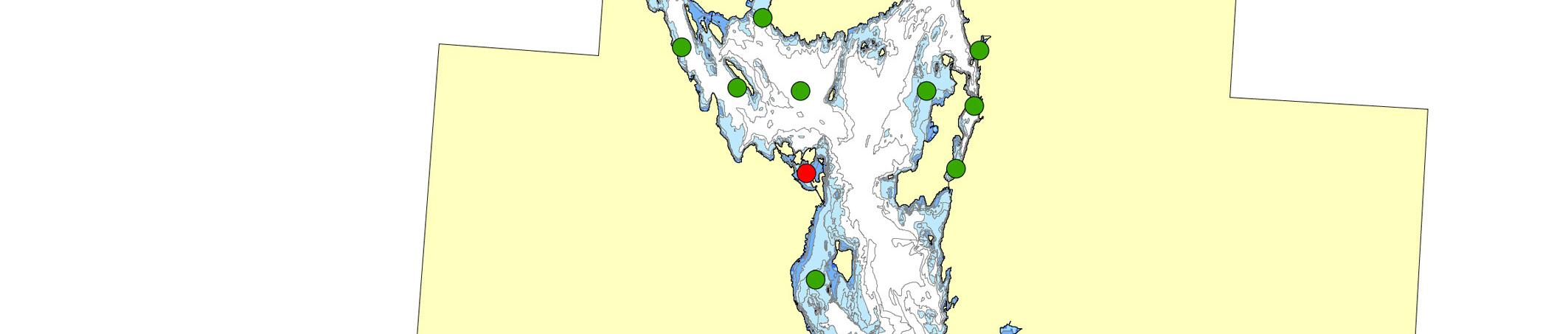 Dårligere forhold (Tilstandsklasse IV og V) ble observert, i de dypere delene av Frierfjorden, ved Tønsberg, Drammenfjorden,