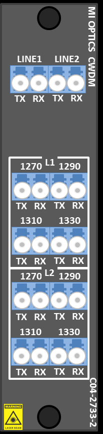 C04-3541-M C35, C37, C39, C41, -2% monitor C04-3541 4 kanals CWDM Mux/Demux C35, C37, C43, C41 IL Link: Maks <2,4 db / Typisk <2,0 db C04-3541-2 2x 4 kanals CWDM Mux/Demux 2x C35, C37, C43, C41, -2%