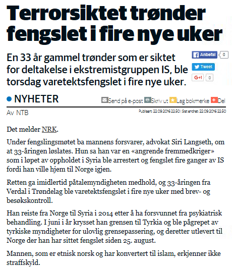 15: Reportasje Kameratene ble IS-krigere "SISTE" NYTT: mann