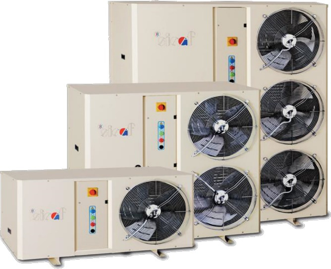 Luftkjølt kondenseringsaggregat Kondenseringsaggregat kjøl lav lyd type AMU1 4 800 10.000 W AMU 1 4 Luftkjølt kondenseringsaggregat for utendørs montasje, lav lyd. Leveres for R134a, R452 eller R449.