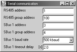 6 Parameter Seriell kommunikasjon 6.9 Seriell kommunikasjon Adresser og kommunikasjonsdata blir innstilt i vinduet "Serial communikation" (seriell kommunikasjon). 6.9.1 Visning Bruk denne fremgangsmåten for visning av innstillingsverdiene for seriell kommunikasjon: 1.