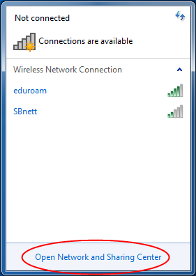 Hvordan koble til studentbynettet med Windows 7 (Enterprise Edition)? How to connect to the student residence network with Windows 7 (Enterprise Edition)?