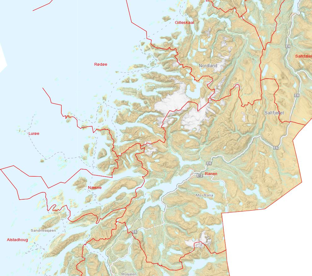 Figur: Formannskapsdistrikt på Helgeland 1838 Figur: Kommunestruktur 1930 1964