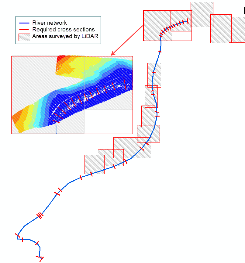 Figur 6 LiDAR-data. 3.5 Forsterkning av den nye veien Aas-Jakobsen framskaffet AutoCAD-profiler 6850-7400 over veien.