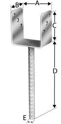 BMF / SIMPSON STRONGTIE 14/9 2016 BMF STOLPESTØTTE: Fremstilt av varmforsinket (55 µm) stålplate.