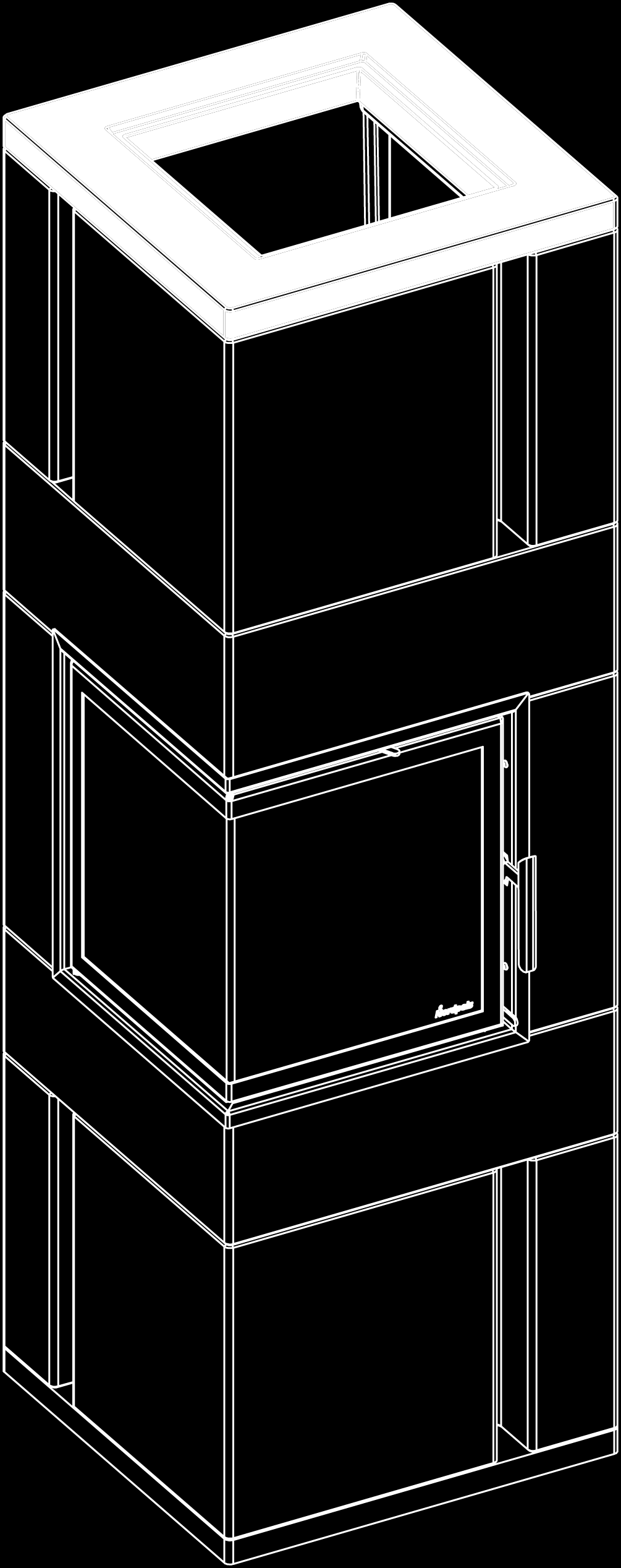 FIG 16 Plasser neste element. Bruk akryl mellom betongelementene. Sørg for at yttersiden elementet flukter med utsiden av de allerede plasserte elementene. Place the next concrete part.